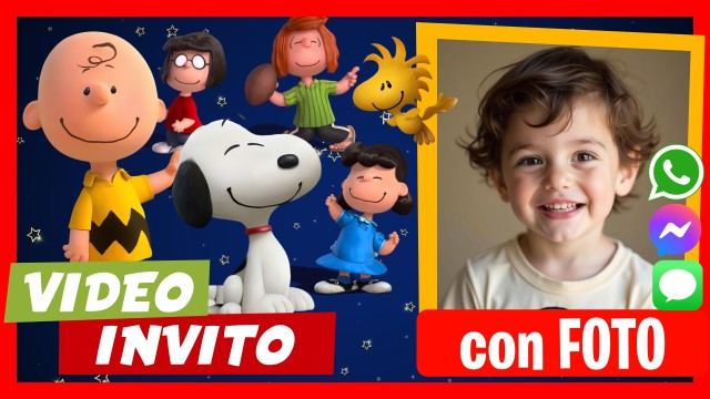 Invito Whatsapp Snoopy e Charlie Brown Peanuts