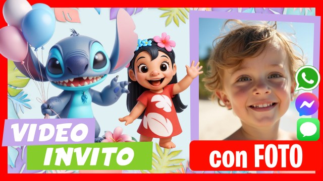 Invito Whatsapp Lilo e Stitch Party