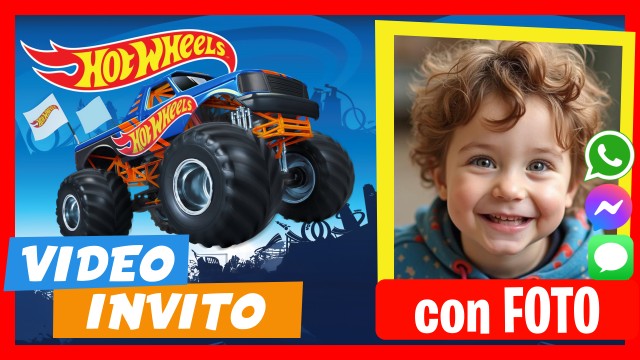 Invito Whatsapp Hot Wheels Monster Trucks