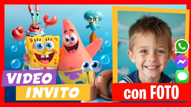 Video Invito SpongeBob Festa di Compleanno