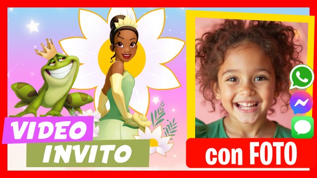 Invito Whatsapp Tiana La principessa e il ranocchio
