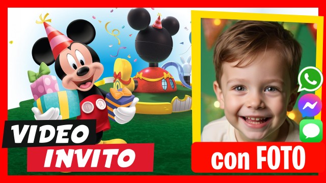 Invito Whatsapp Mickey Mouse Habla