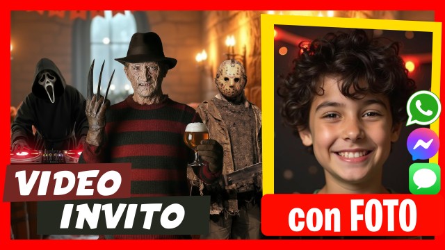 Invito Whatsapp Halloween Krueger Jason Myers Chucky
