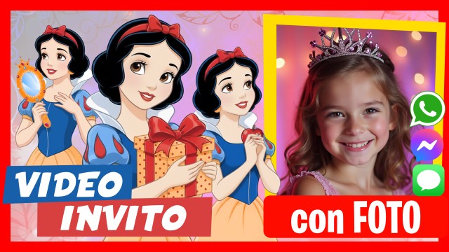 Invito Whatsapp Biancaneve Party