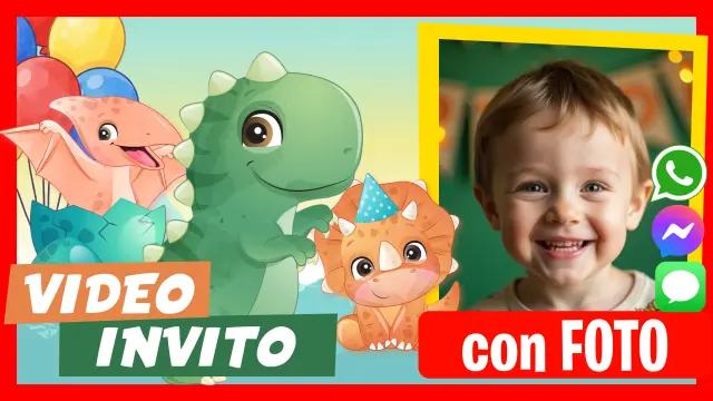 Fare Video Invito Piccolo Dinosauro