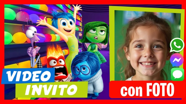 Invito Whatsapp Inside Out Compleanno
