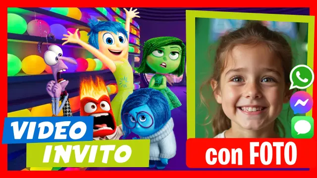 Invito in Video di Inside Out Compleanno
