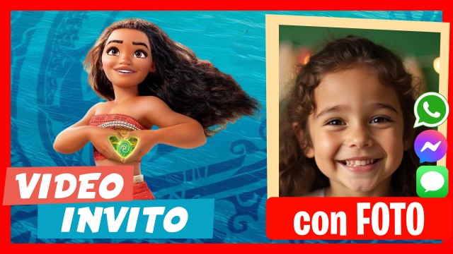 Invito Whatsapp Moana Oceania Aniversário
