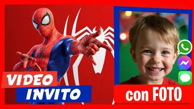 Invito digitale Spider-Man per WhatsApp