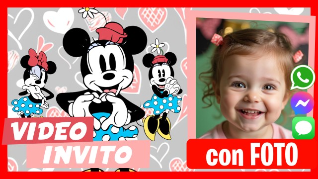 Invito Whatsapp Minnie Compleanno