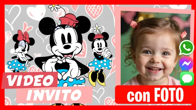 Invito digitale di Minnie per WhatsApp
