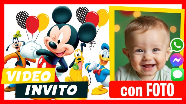 Invito Whatsapp Topolino Mickey Compleanno
