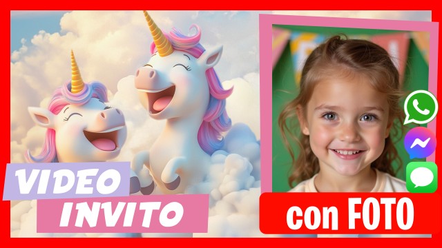 Invito Whatsapp Unicorni Compleanno