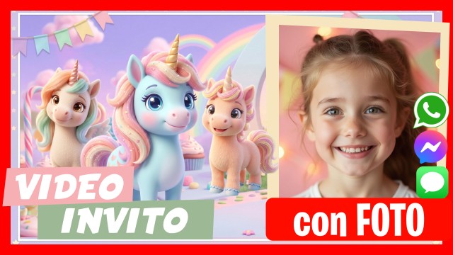 Invito Whatsapp Unicorni Party