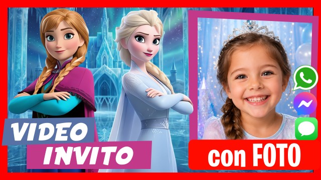 Invito Whatsapp Frozen Elsa e Anna Parlano