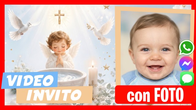 Invito Whatsapp Battesimo Bambino
