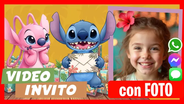 Invito in Video di Stitch e Angel