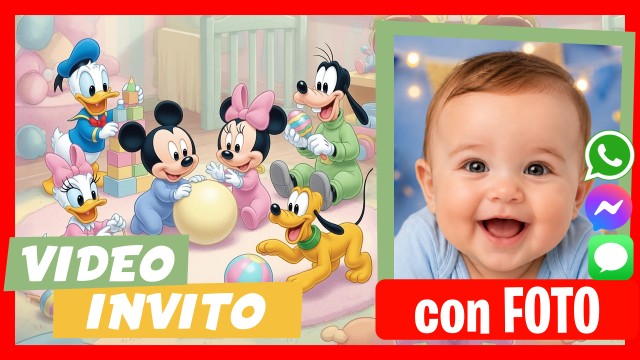 Invito Whatsapp Mickey Minnie Baby