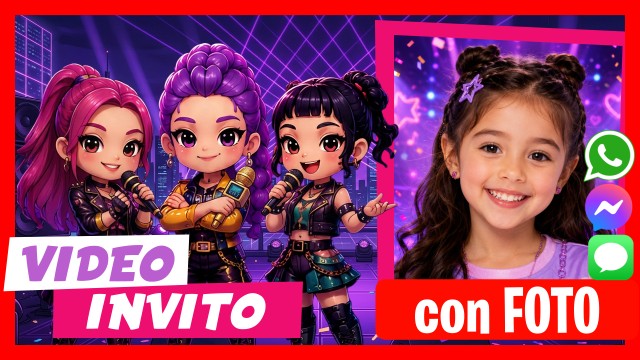 Invito Whatsapp Demon Hunters K-Pop Chibi Parlano