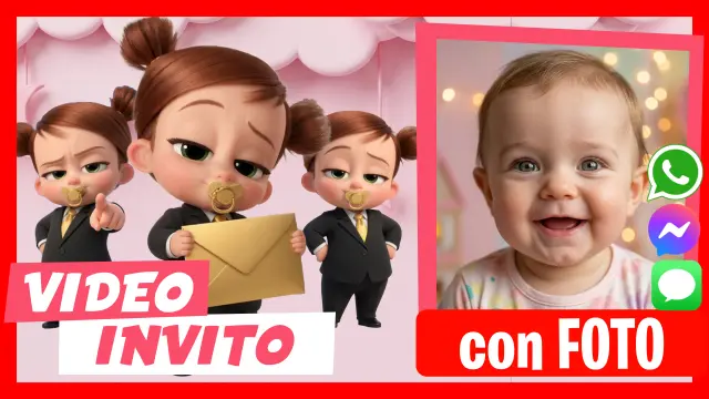Invito di Compleanno del Baby Boss Girl
