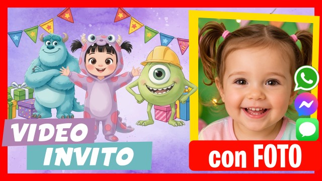 Invito Whatsapp Boo Monsters Inc