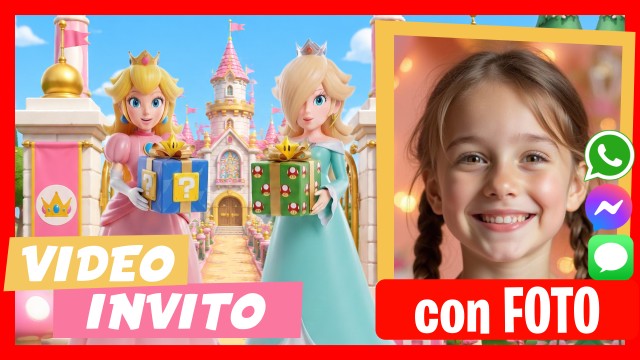 Invito Whatsapp Principessa Peach e Rosalinda Parlano