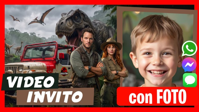 Invito Whatsapp Jurassic World Parlante
