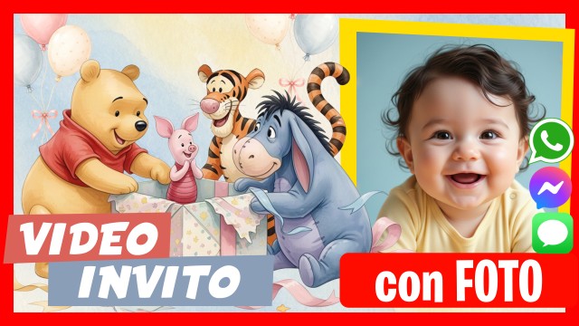 Invito Whatsapp Winnie the Pooh e i suoi Amici
