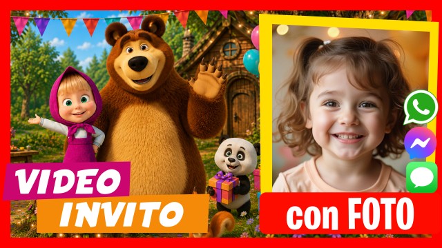 Invito Whatsapp Masha e Orso Parlano