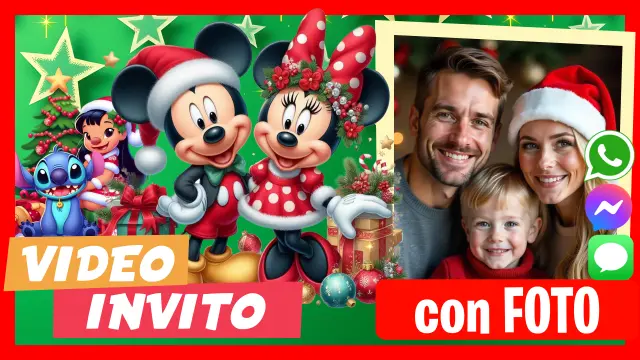 Invito in Video di Natale Disney