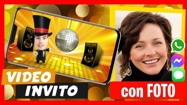 Invito Whatsapp Festa divertente con la tua faccia