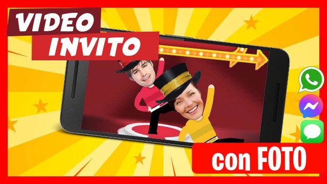 Invito Whatsapp Festa VIP x2 con la tua faccia