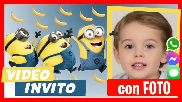 Video Invito Personalizzato di Minions Compleanno per Bambini