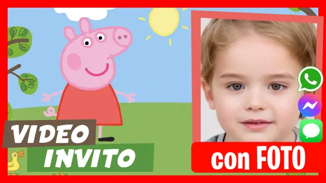 Video Invito Personalizzato di Peppa Pig e George Compleanno per Bambini