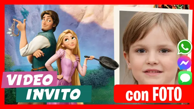 Invito in Video di Rapunzel Compleanno