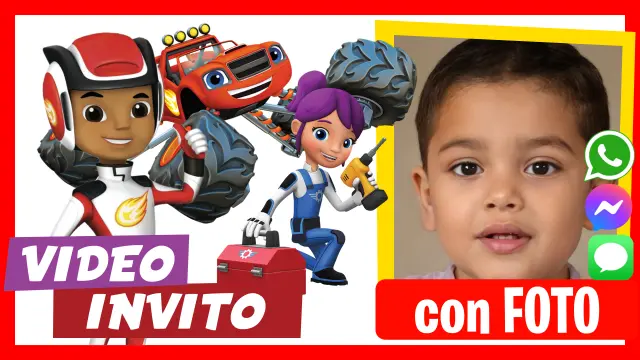 Blaze e le mega macchine - Scopri i nostri video inviti personalizzati.