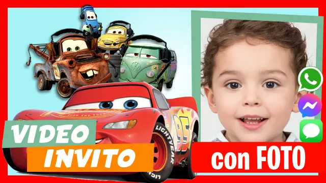 Video Invito Personalizzato di Cars Compleanno per Bambini