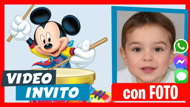 Video Invito Personalizzato di Topolino Mickey Compleanno per Bambini