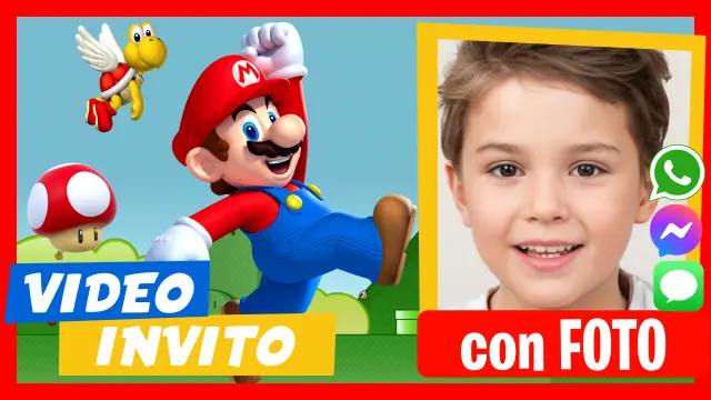 Invito video digitale di Mario Bros.