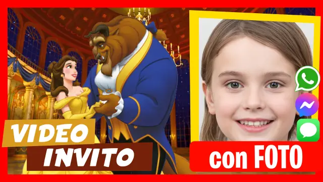 Invito digitale La Bella e la Bestia