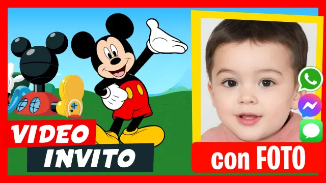 Invito in Video di Topolino Compleanno
