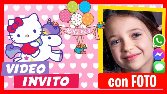 Invito in Video di Hello Kitty Compleanno