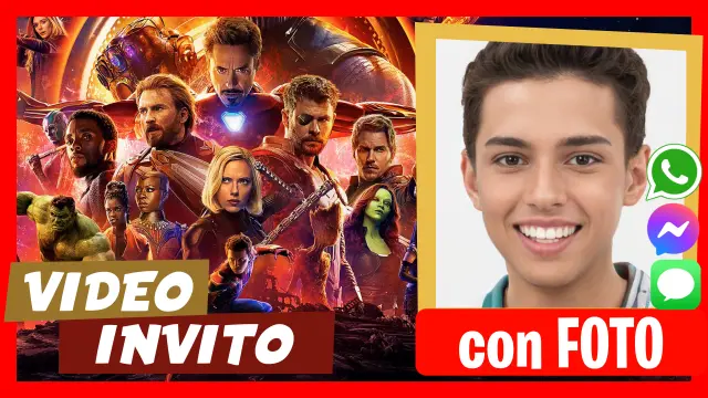 Invito di compleanno video di Avengers