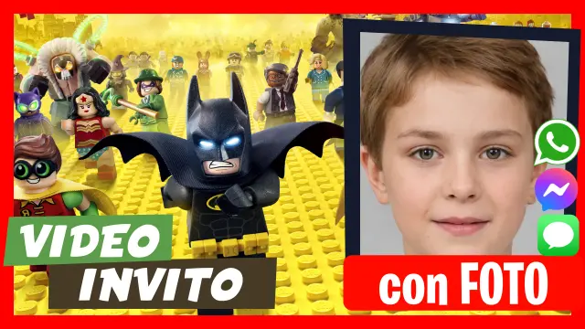 Invito in Video di Lego Batman Compleanno