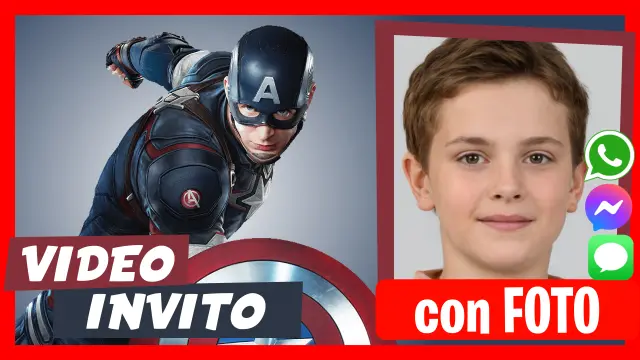 Invito di compleanno video di Capitan America