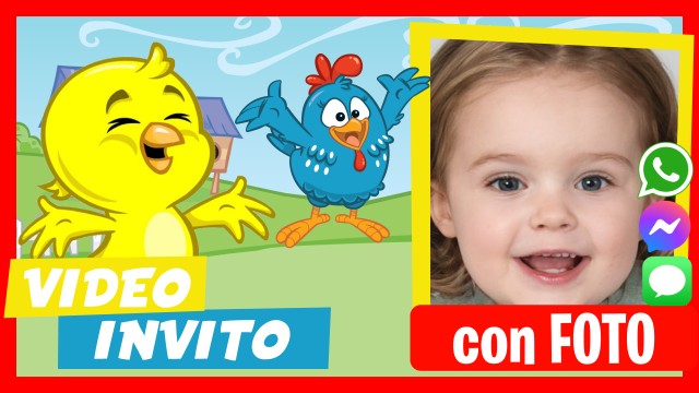 Invito Whatsapp Pollito Amarillito (Gallina Pintadita)