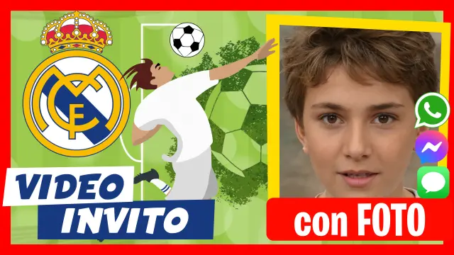 Invito in Video di Real Madrid Compleanno Calcio