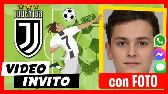 Video invito alla Festa di Compleanno a tema Juventus