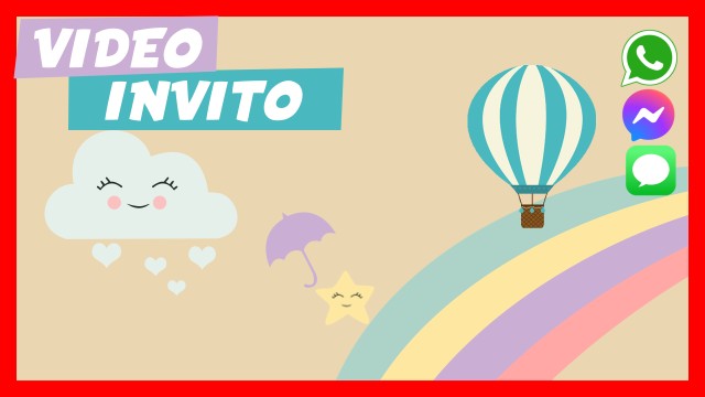 Invito Whatsapp Baby Shower Pioggia di Cuori