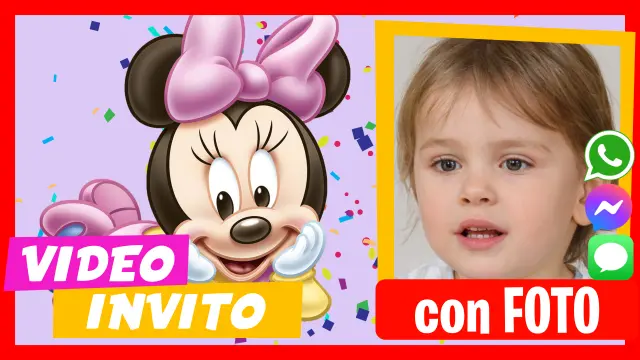 Video Invito Personalizzato di Baby Minnie Compleanno per Bambini